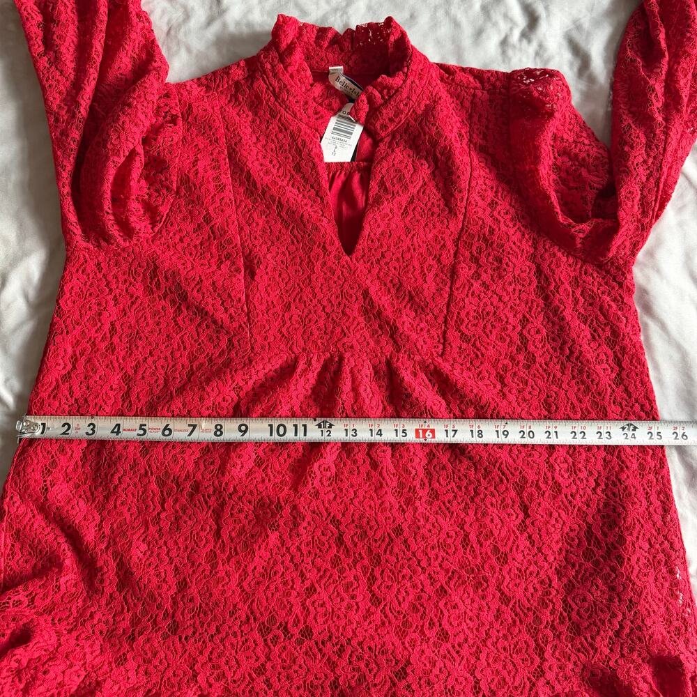 Torrid Belle Isle Red Lace Fit & Flare Dress Women's Size 0 Large 12 NWT - Picture 9 of 14